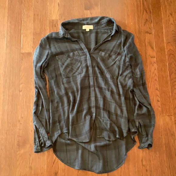 Cloth and Stone blue plaid shirt - Picture 3 of 5